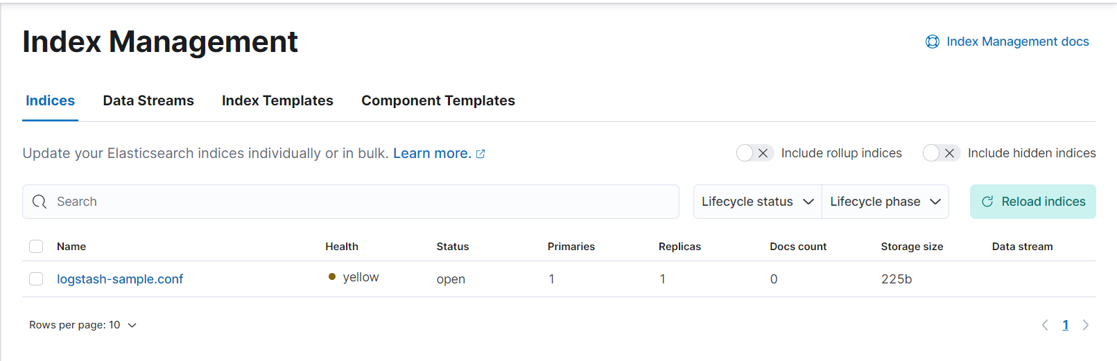 Setting up Kibana to view logs and dashboard